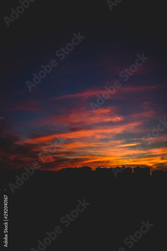sunset in the sky