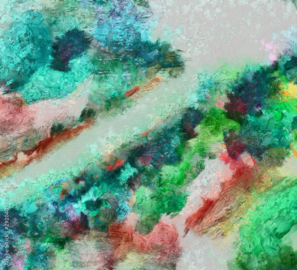 Fototapeta premium Art oil background, creative design pattern, painting brushstrokes texture, HD wallpaper, colorful splashes and textured artistic elements