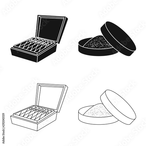 Isolated object of refuse and stop symbol. Set of refuse and habit stock vector illustration.