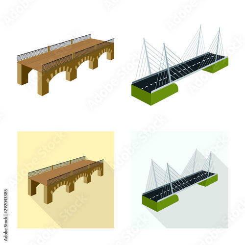 Isolated object of connection and design symbol. Set of connection and side vector icon for stock.