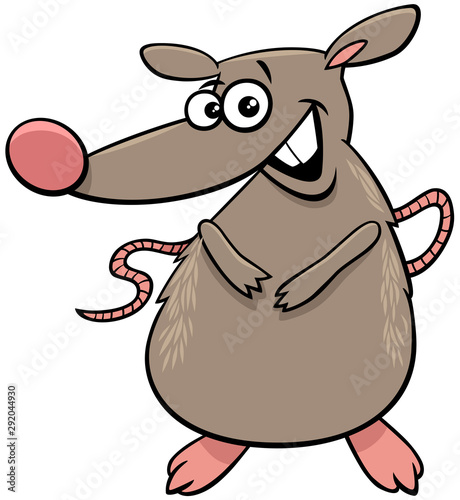 funny rat or mouse cartoon animal character