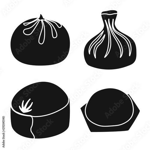 Vector illustration of cuisine and appetizer sign. Collection of cuisine and food vector icon for stock.