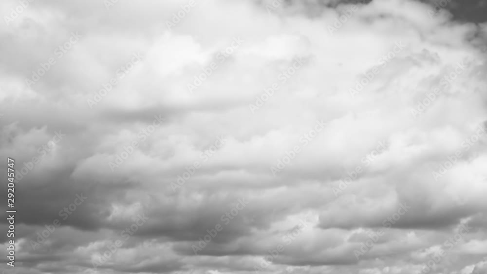 Floating gray clouds. Dark clouds moved.