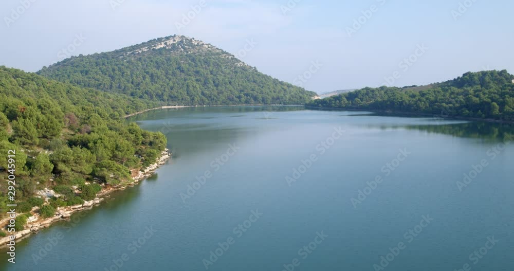 Salt Lake in Telascica Nature Park, Adriatic Sea, Croatia