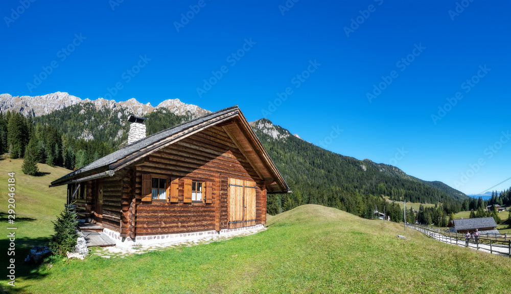 Rustical wooden House on a Hill