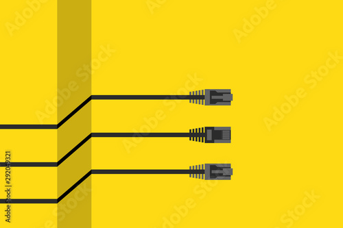 Modern Ethernet Cables Concept