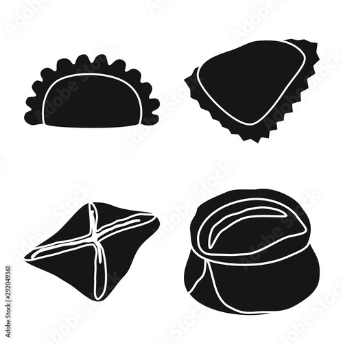 Vector design of cuisine and appetizer icon. Collection of cuisine and food stock vector illustration.