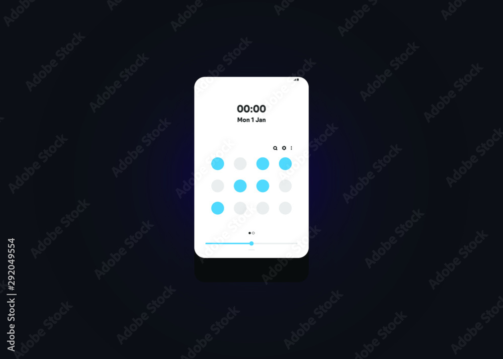 Drop Down Panel Notification Smartphone Phone User Interface User Experience UI Template Vector Illustration Drop Down Panel Notification Smartphone Phone User Interface User Experience UI Template Vector Illustration