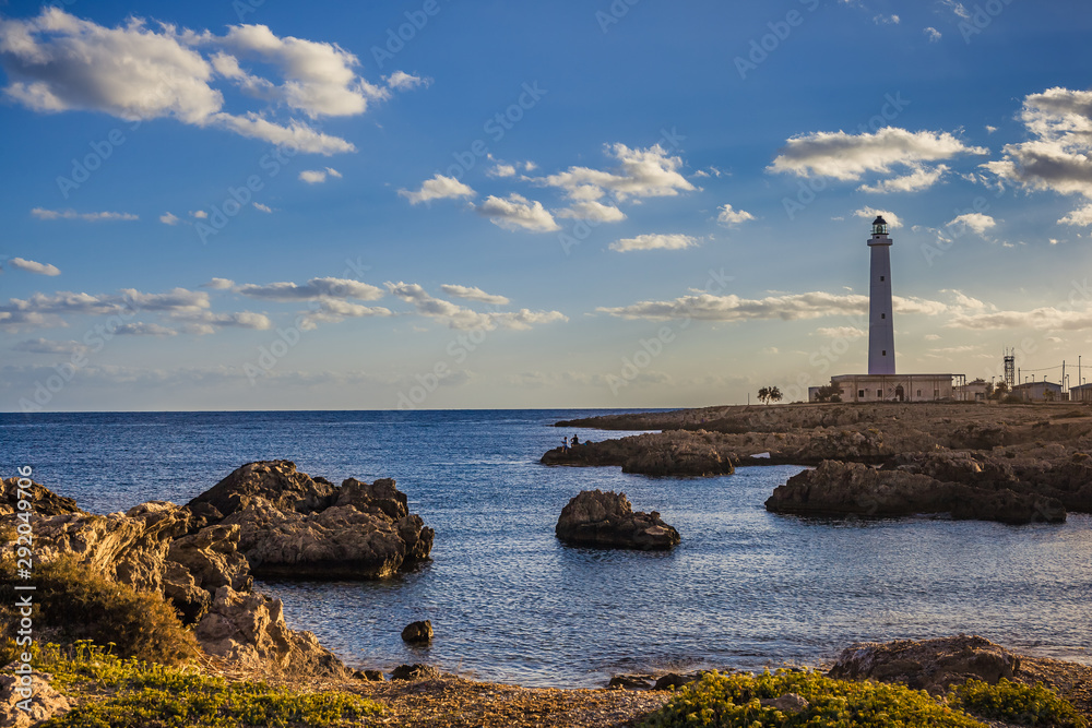 The lighthouse at Punta Sottile, Favignana, Egadi Islands, Italy