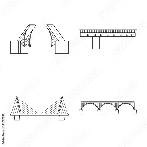 Vector design of sight and connection sign. Set of sight and construct vector icon for stock.