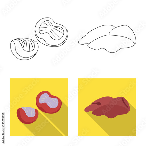 Vector illustration of product and poultry sign. Collection of product and agriculture vector icon for stock. © pandavector