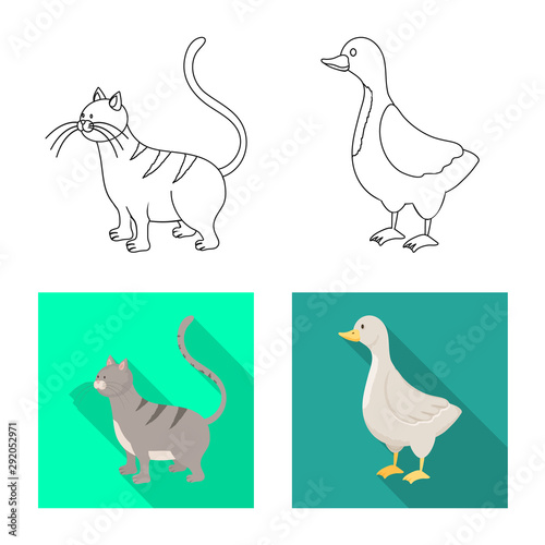 Isolated object of breeding and kitchen sign. Set of breeding and organic vector icon for stock.