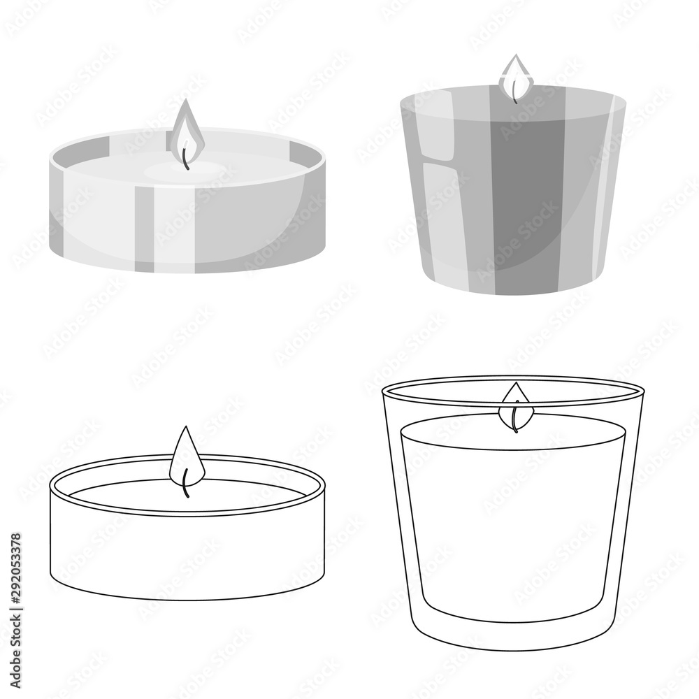 Vector design of relaxation and flame icon. Collection of relaxation and wax stock symbol for web. Vector design of relaxation and flame icon. Collection of relaxation and wax stock symbol for web.