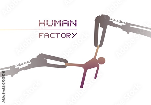 Design of human factory illustration photo