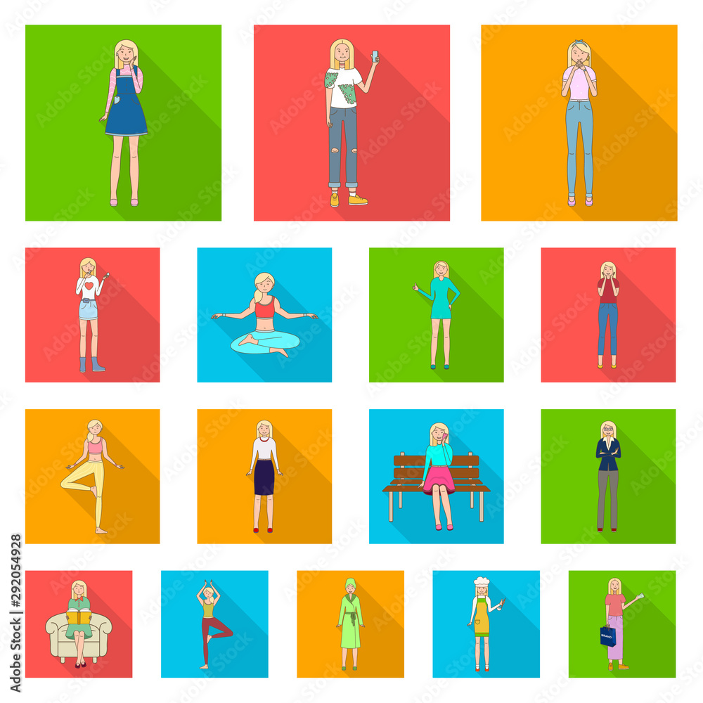 Vector design of woman and body symbol. Collection of woman and style stock vector illustration. Vector design of woman and body symbol. Collection of woman and style stock vector illustration.