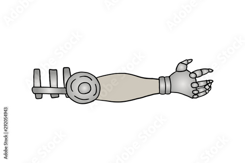 medieval prosthetic arm draw