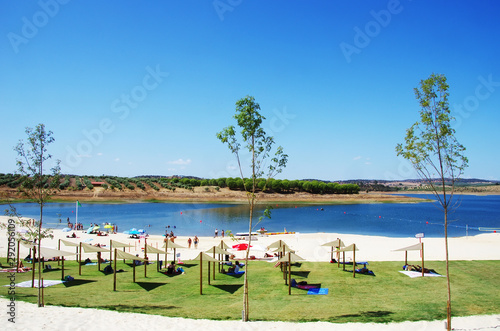 fluvial beach near amieira village, Portugal photo
