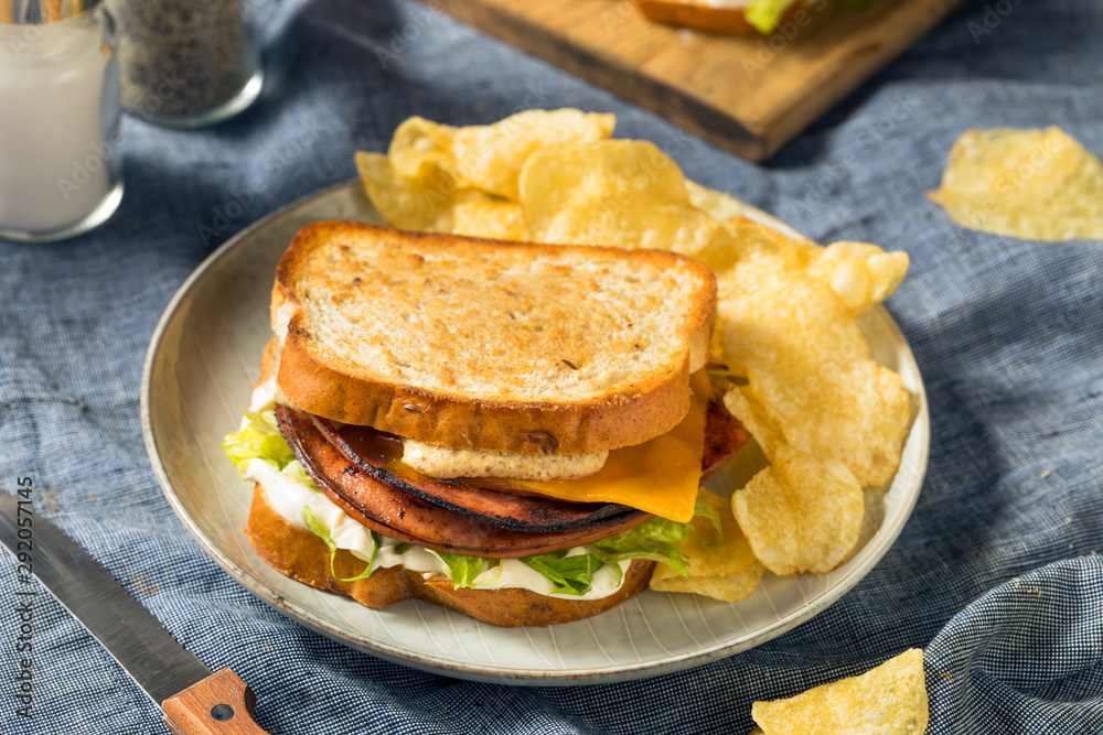 Homemade Fried Bologna Sandwich Homemade Fried Bologna Sandwich