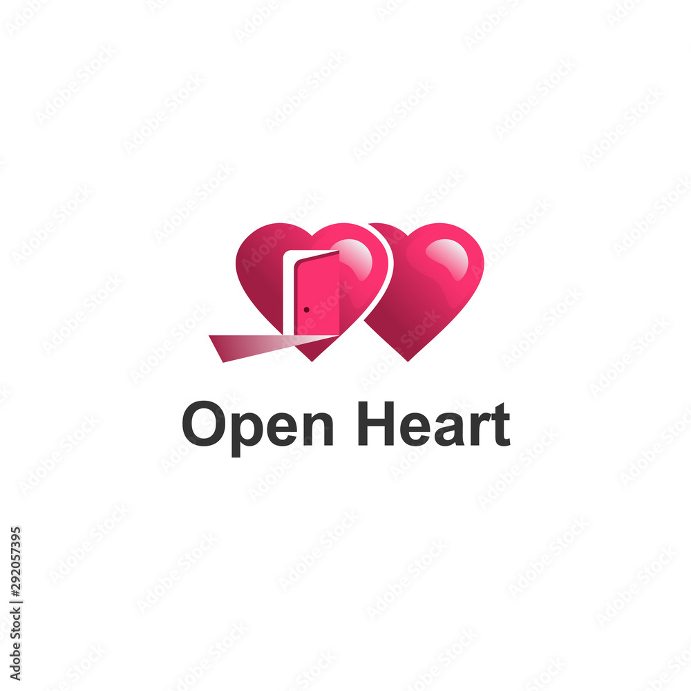 Open heart logo design inspiration
