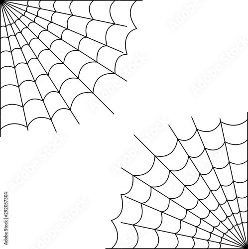 drawing of scary spider web on white background