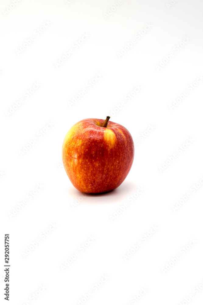 centered isolated red apple on white background centered isolated red apple on white background