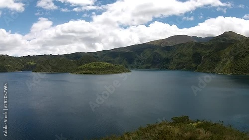 vista aerea de laguna Cuicocha photo