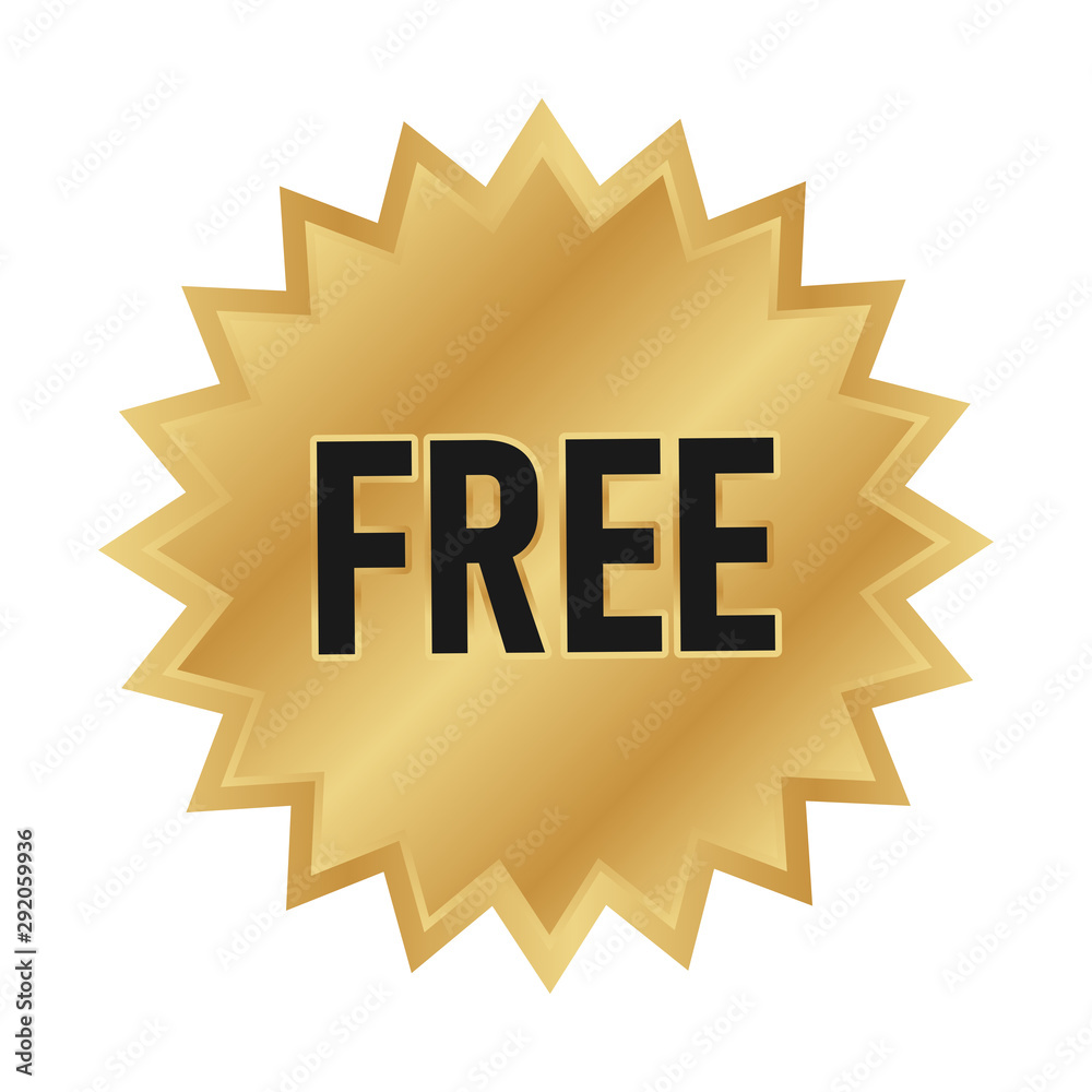 Gold star seal. Free banner sticker for advertising. Add medal banner. Gold star seal. Free banner sticker for advertising. Add medal banner.