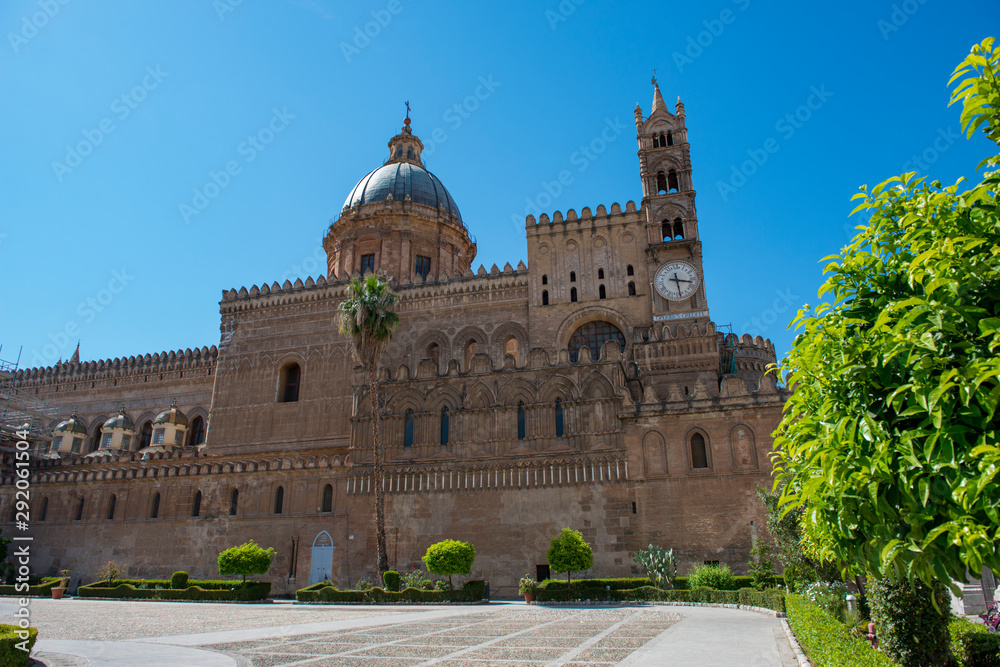 Cathedral of the Assumption of the Virgin Mary in Palermo on the Italian island of Sicily.