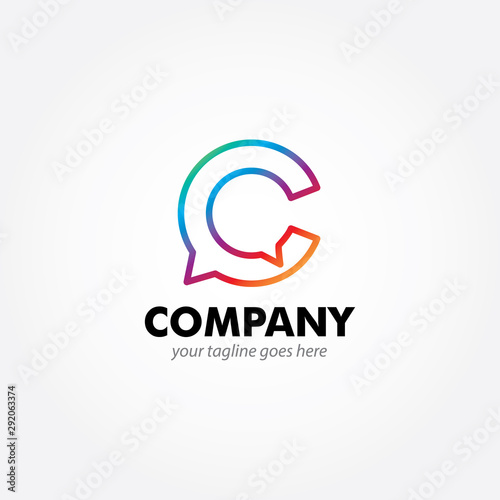 chat communication logo design