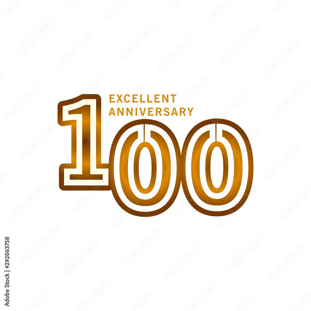 100 Years Excellent Anniversary Vector Template Design illustration 100 Years Excellent Anniversary Vector Template Design illustration