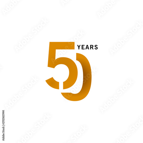 50 Years Anniversary Vector Template Design illustration