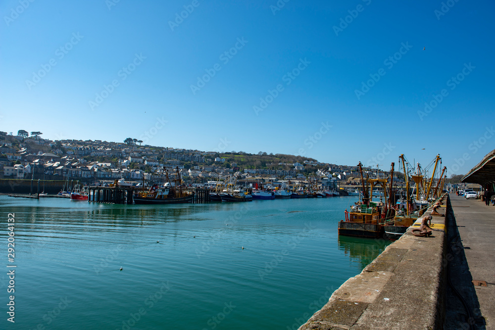 Fishing boats in Newlyn harbour, Cornwall