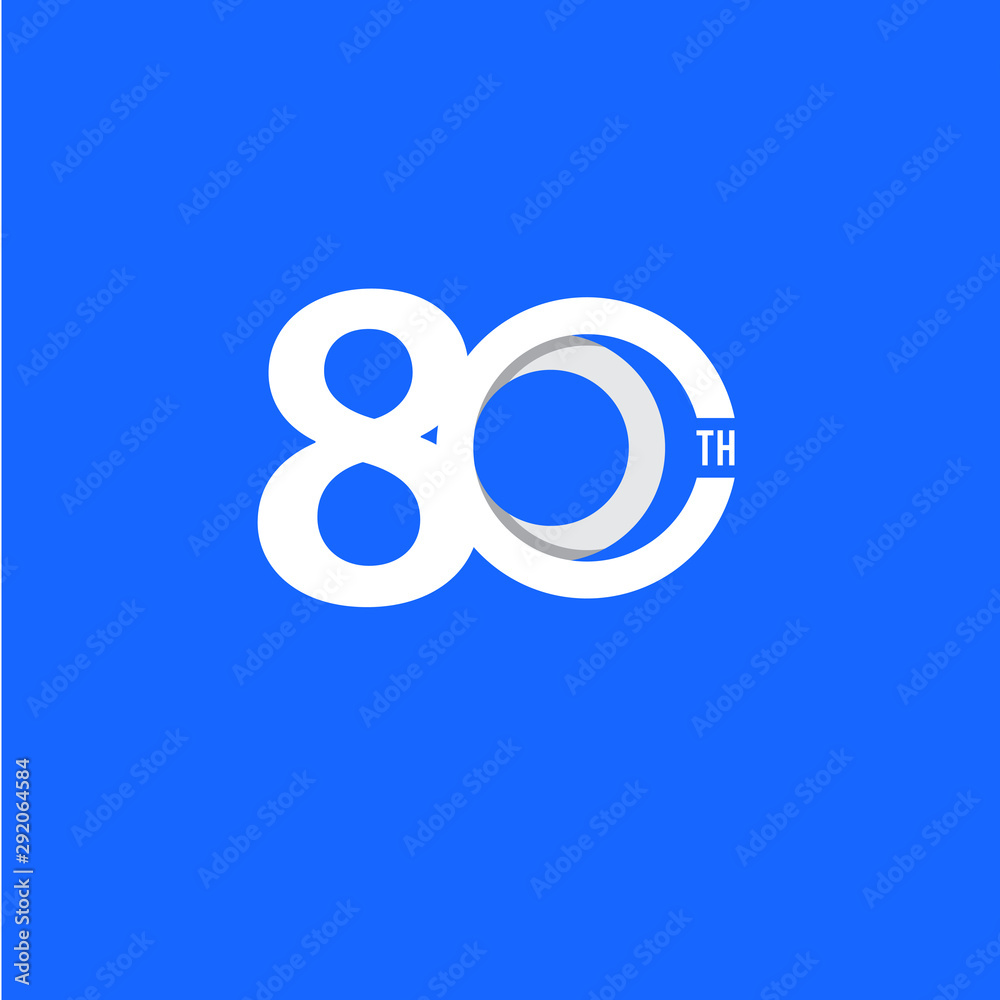 80 Th Anniversary Vector Template Design Illustration