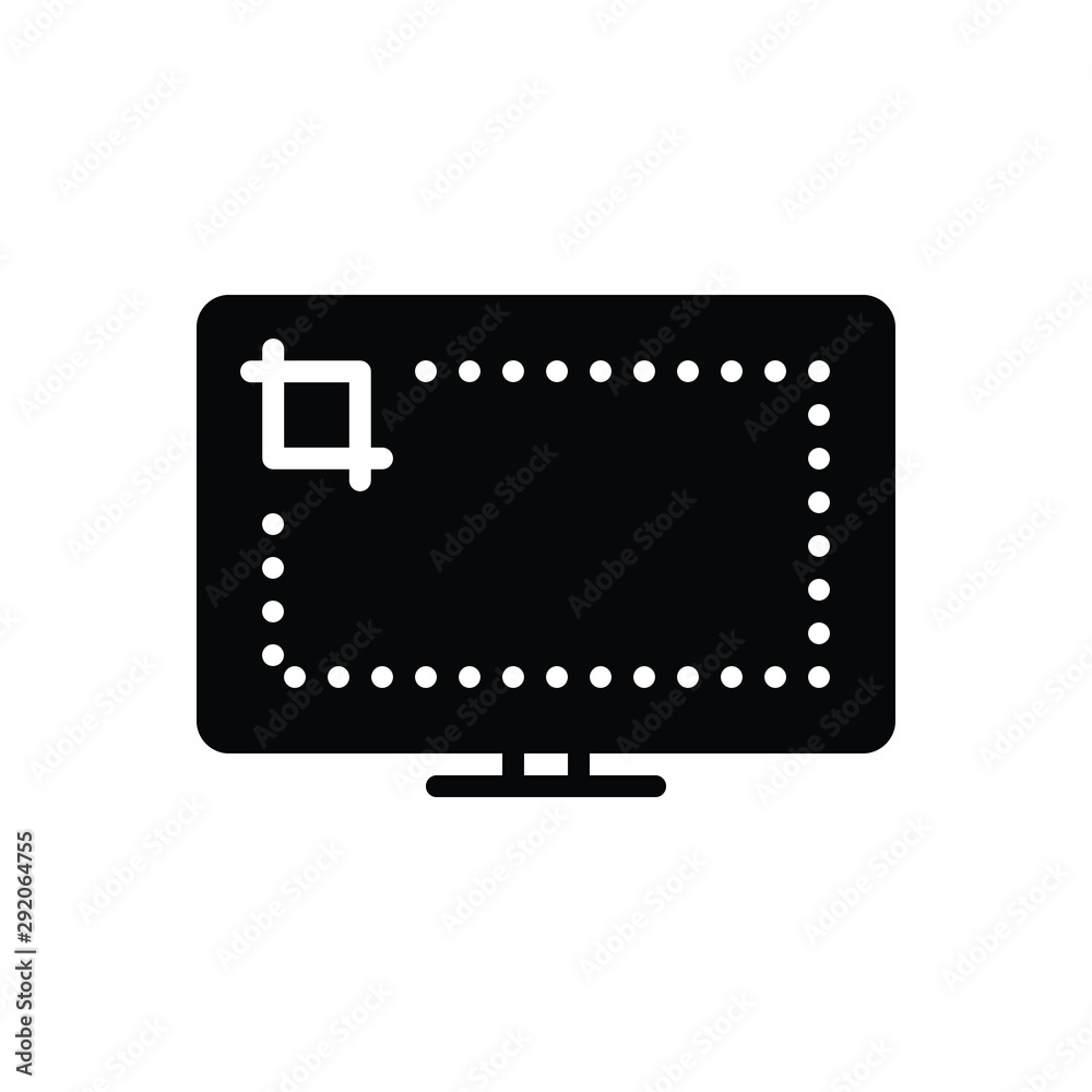 Black solid icon for capture 