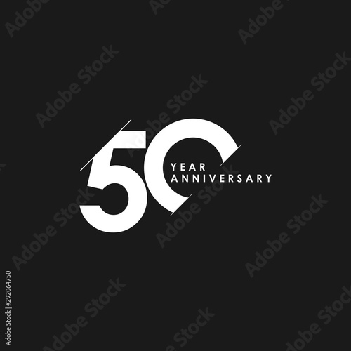 50 Years Anniversary Vector Template Design Illustration