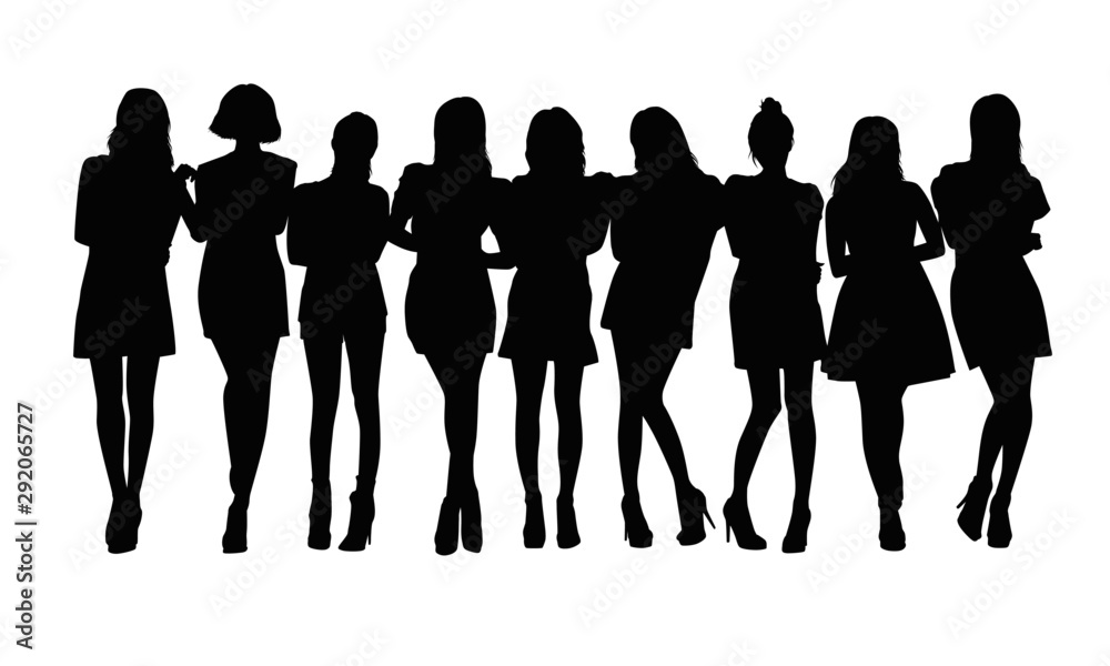 Fototapeta premium A Group Of Women Silhouettes