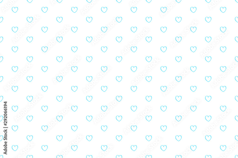 Hand drawn background with colored hearts. Seamless wallpaper on surface. Abstract texture. Pattern for interior design and fabric