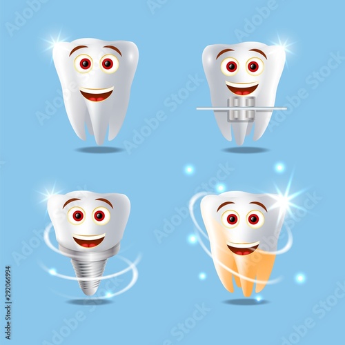 Professional dental services vector concept isolated illustration