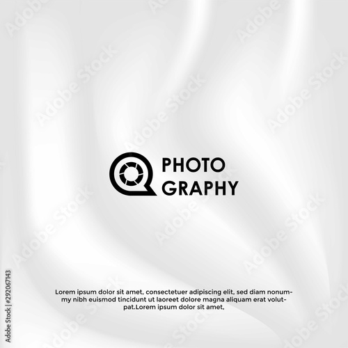 chat camera photography logo icon vector template