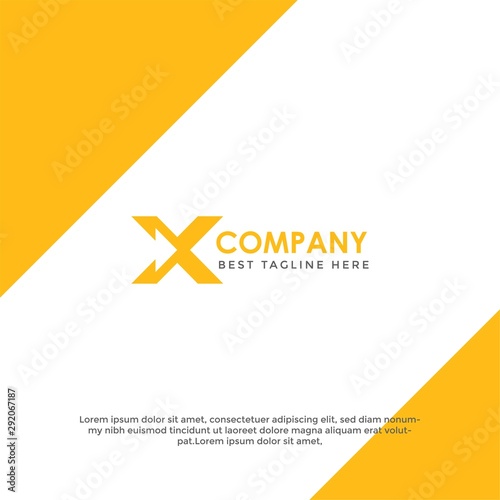 Modern X Letter Logo Template vector icon design
