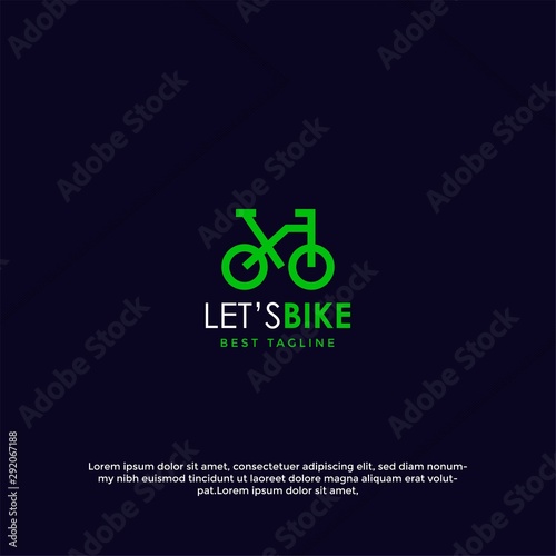 Bicycle logo design template, bike community logo design