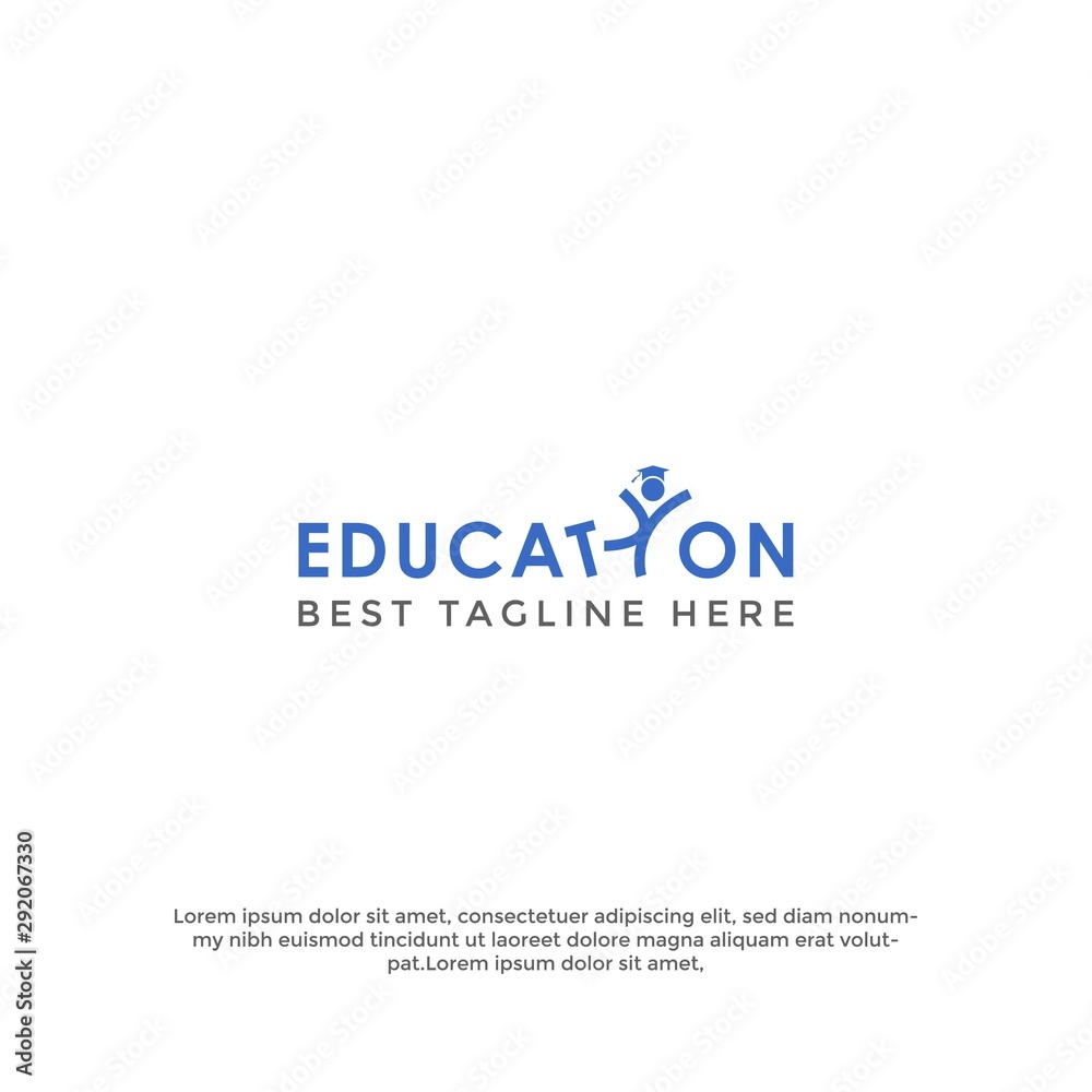 Modern Education icon Logo template