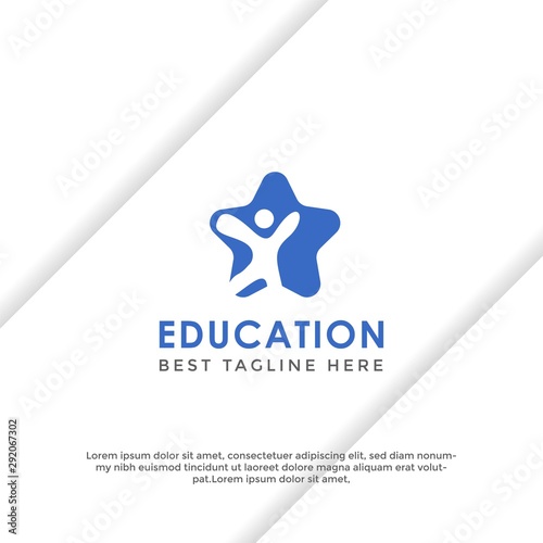 Modern Education icon Logo template