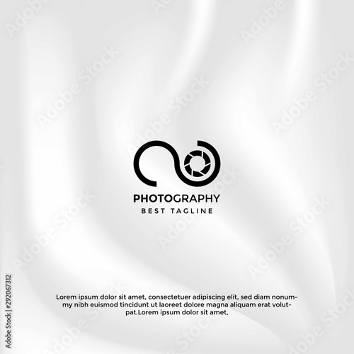 Infinity Camera photography logo icon vector template