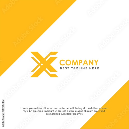 Modern X Letter Logo Template vector icon design