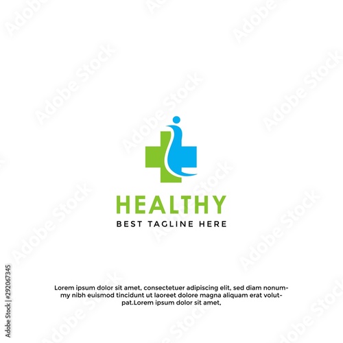 modern healthy icon logo template