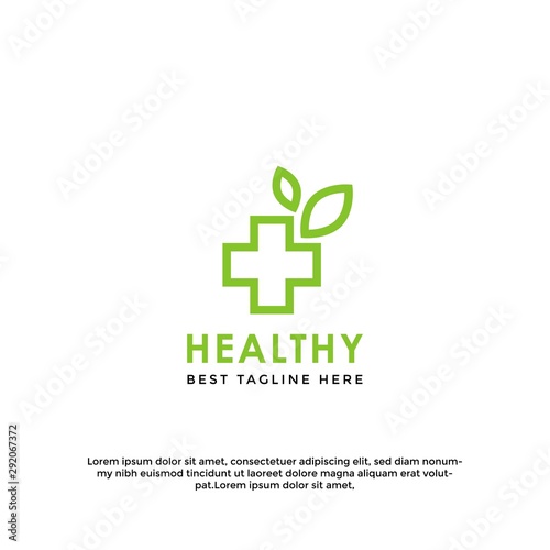 modern healthy icon logo template