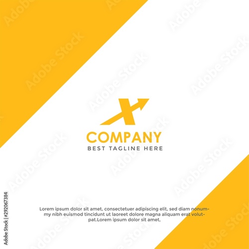 Modern X Letter Logo Template vector icon design