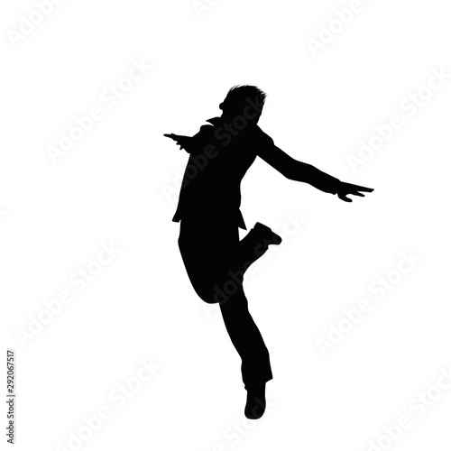 Happy Kid Jumping Silhouette