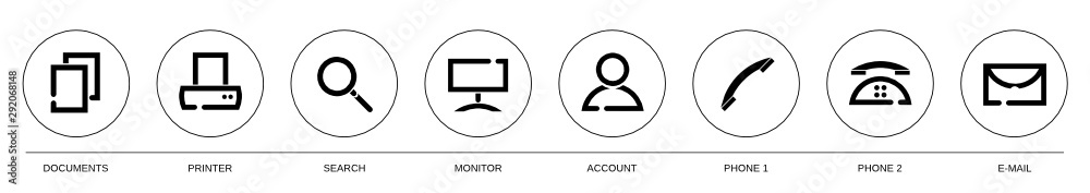 Scalable Icon Set, black and white Scalable Icon Set, black and white